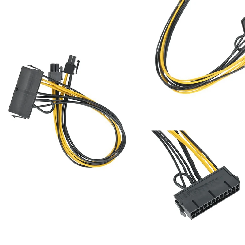 

ПК PSU ATX 24-контактный разъем мама-двойной PCI-E 6-контактный адаптер преобразователь GPU Кабель питания Шнур 18AWG 30 см перемычка стартер