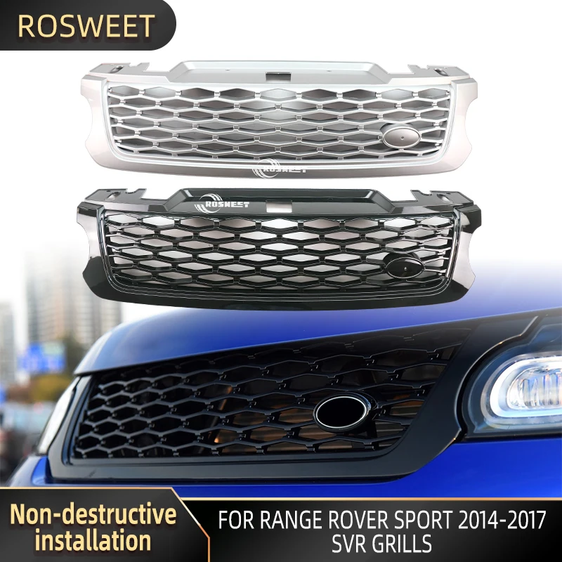 

Fit For Range Rover Sport 2014-2017 L494 Front Bumper SVR Grilles Grill Mesh Grill Car Accessories
