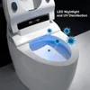 Built-In Bidet,Auto Open Close,One Piece Bidet Toilet Auto Flush Heated Seat,1.27GPF Tankless Bidet  LED Display,Foot Sensor 5