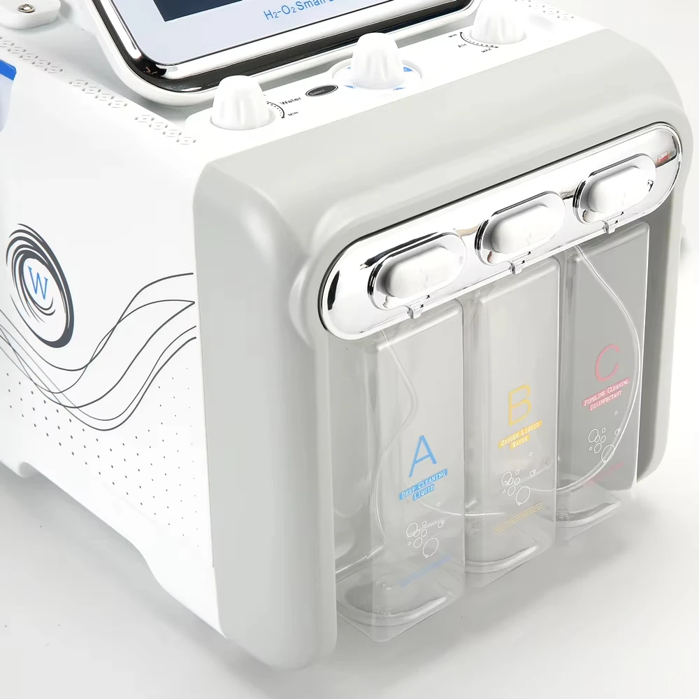 Hydro Dermabrasion 6 IN 1 Spa Skin Lifting H2-O2 Water Dermabrasion Tightening Small Bubble Facial Microdermabrasion Machine 6