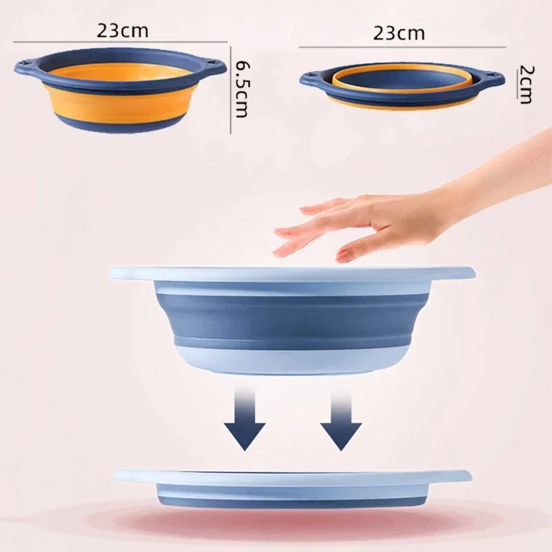 Portable Foldable Laundry Basin Plastic Travel Folding Wash Basin Safe Durable Foldable Wash Bathroom Household Supplies