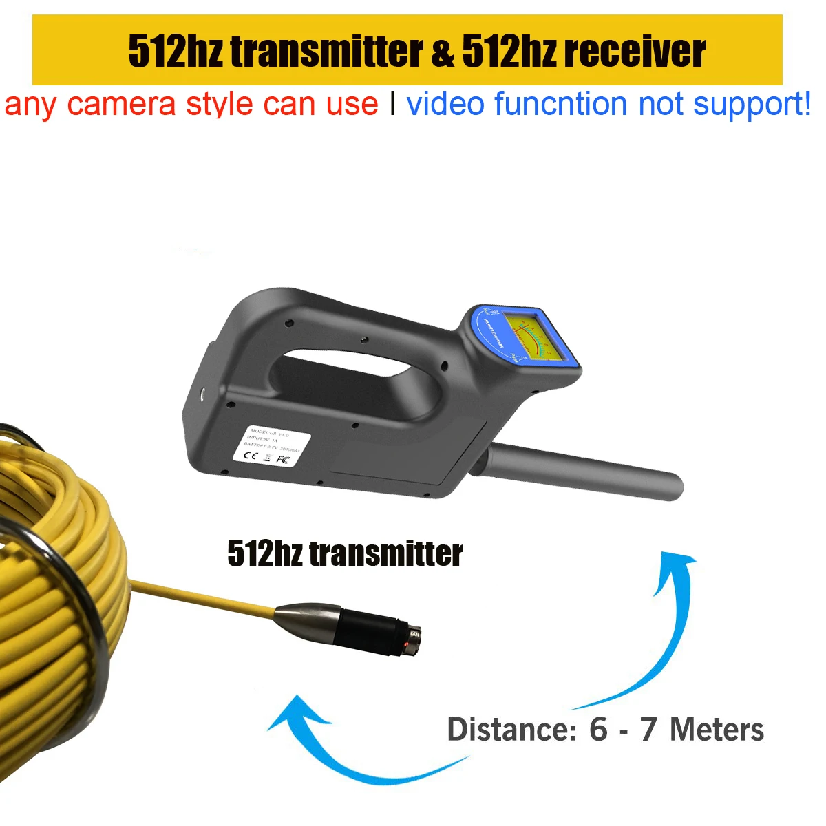 512HZ High quality of depth sonde &receiver for pipe locator 512Hz locator for underground pipe inspection 512hz recriver cctv security recording system