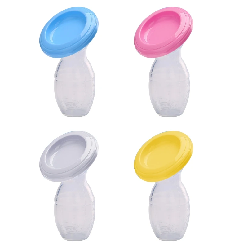 

Manual Breast Pump Silicone Anti Spills Breastpump Breastmilk Collector Cup for Newborn Baby Girls Boys Breastfeeding Portable