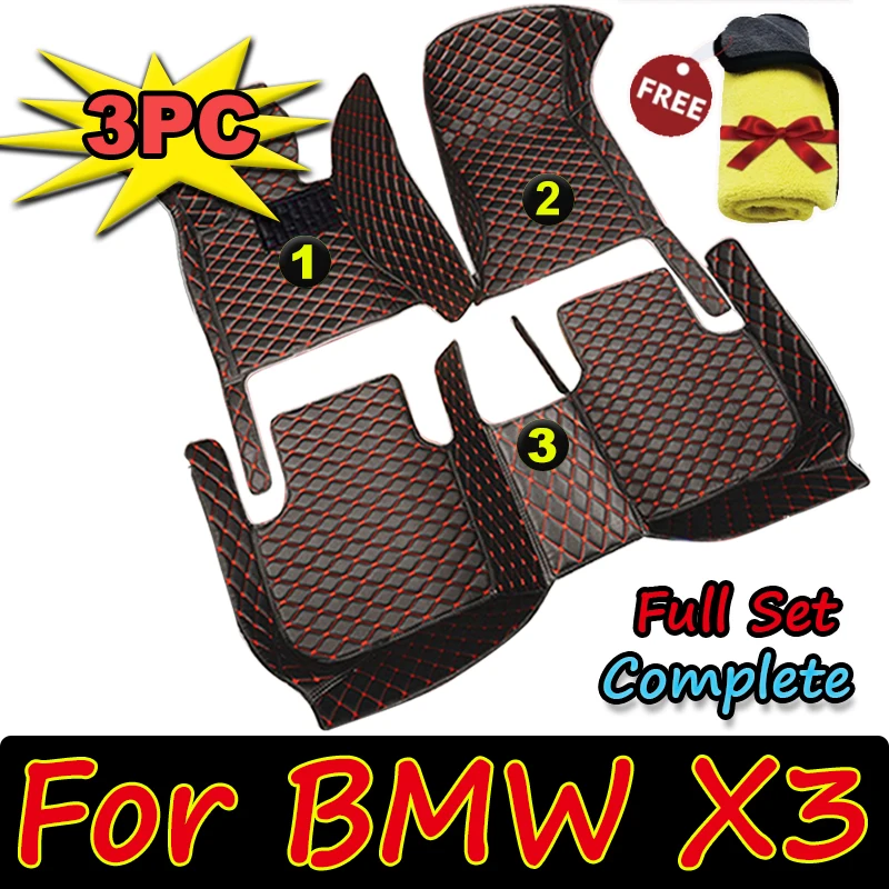 

Car Floor Mats For BMW X3 F25 MK2 2011~2014 Leather Luxury Mat Protective Pad Rug Covers Carpet Car Accessories Interior Parts