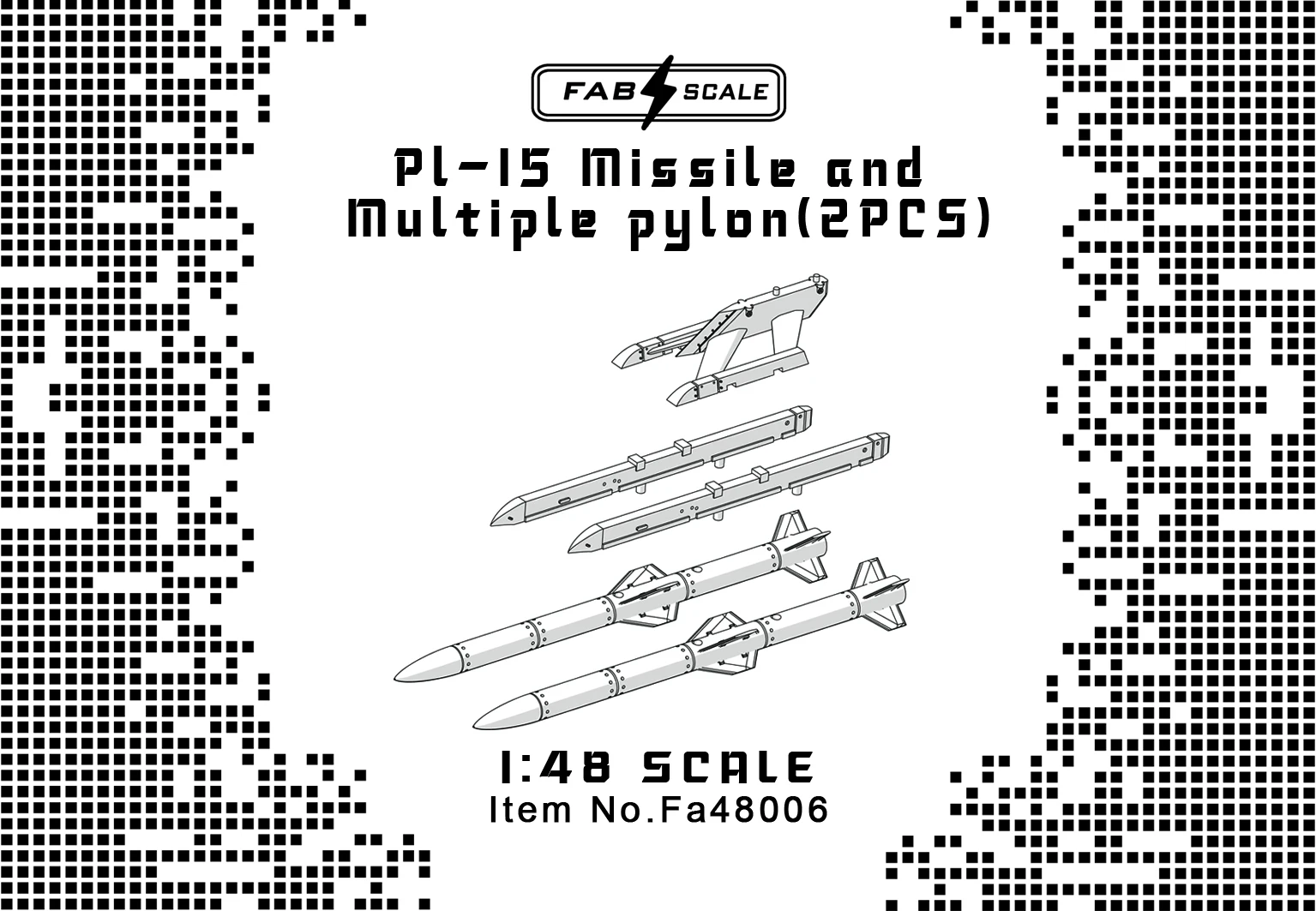 

Стандартная деталь FAB FA48006 со стандартной шкалой 1/48 и несколькими пилонами (2 шт.)