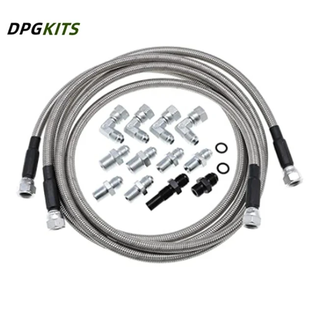 1 Pair H350 700R4 TH400 70 Transmission Cooler Hose Connector Hose Set For  Ford C4 - C6 - AOD Braided Flexible SS lines - AliExpress