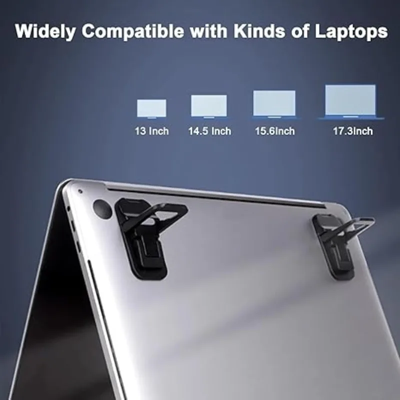높이 조절이 가능한 2PCS 미니 접이식 노트북 스탠드 Macbook NotebookCooling 보이지 않는 브래킷을 위한 초박형 휴대용 지원
