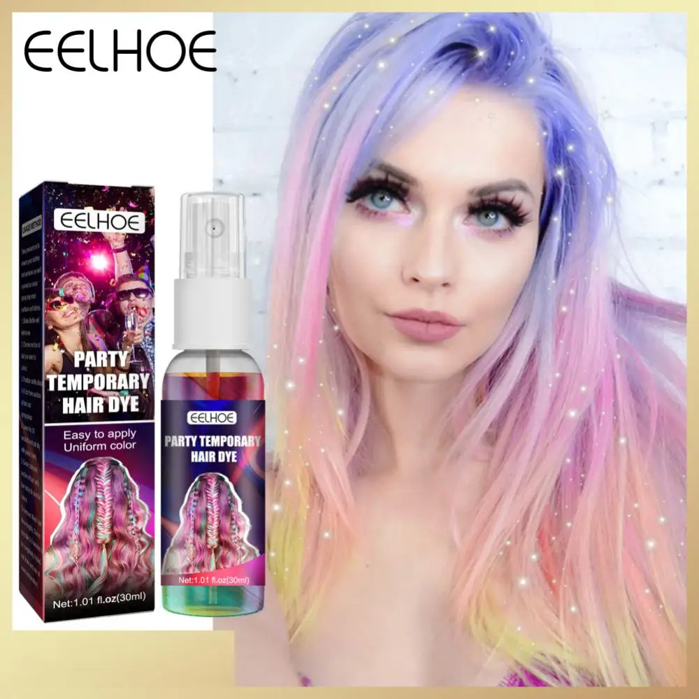 EELHOE Hair Dye Spray Disposable Hair Color Purple Red White Hair Coloring Temporary Fashion Party Hair Styling Products Tool