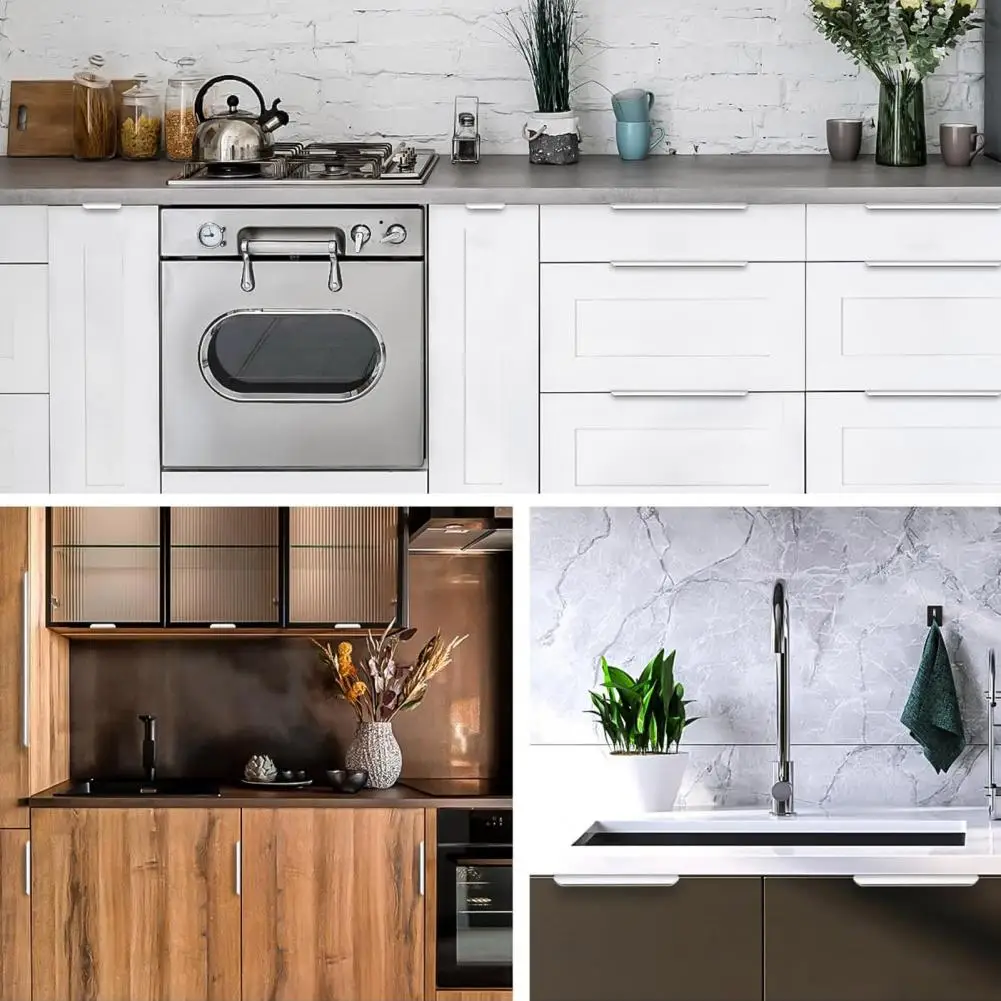 Finger Pull Hidden Cabinet Handle Polished Surface Rounded Edge Finger Cabinet Pull Concealed Handle cabinet handles
