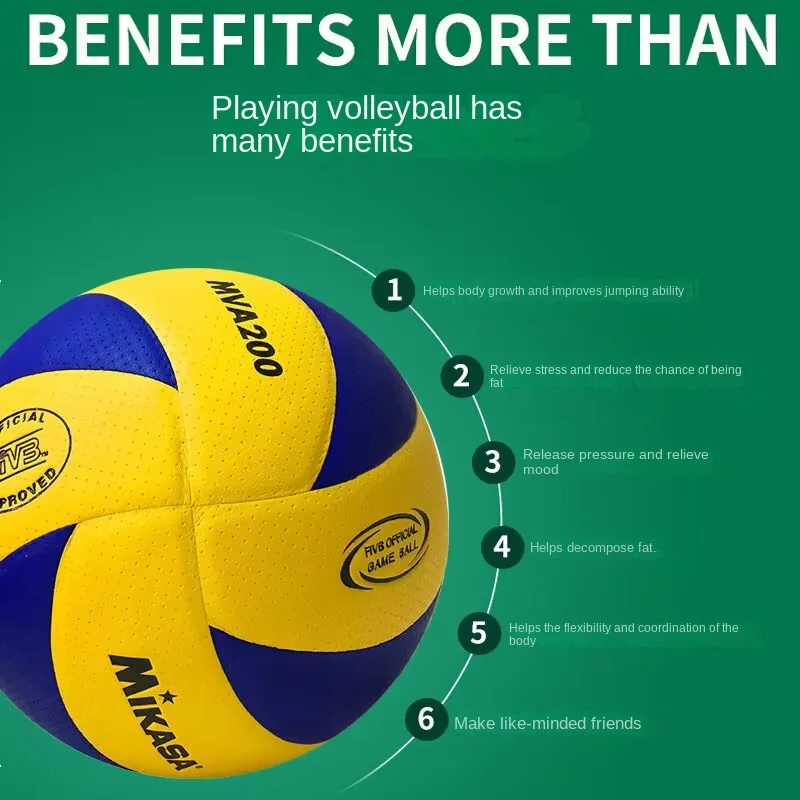 New Brand Size 5 PU Soft Touch Volleyball Official Match MVA200 Volleyballs ,High Quality Indoor Training Volleyball Balls 3