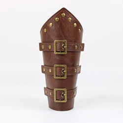 Viking Leather Gauntlet Arm Guard Bracer - Medieval Cosplay Wristband Armor (StyleB)