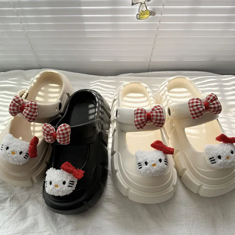 

Hello Kitty Sanrio Kawaii Anime Slipper Cute Sweet Cartoon Summertime Anti-Slip Sandal Lovely House Slippers Gifts for Girls