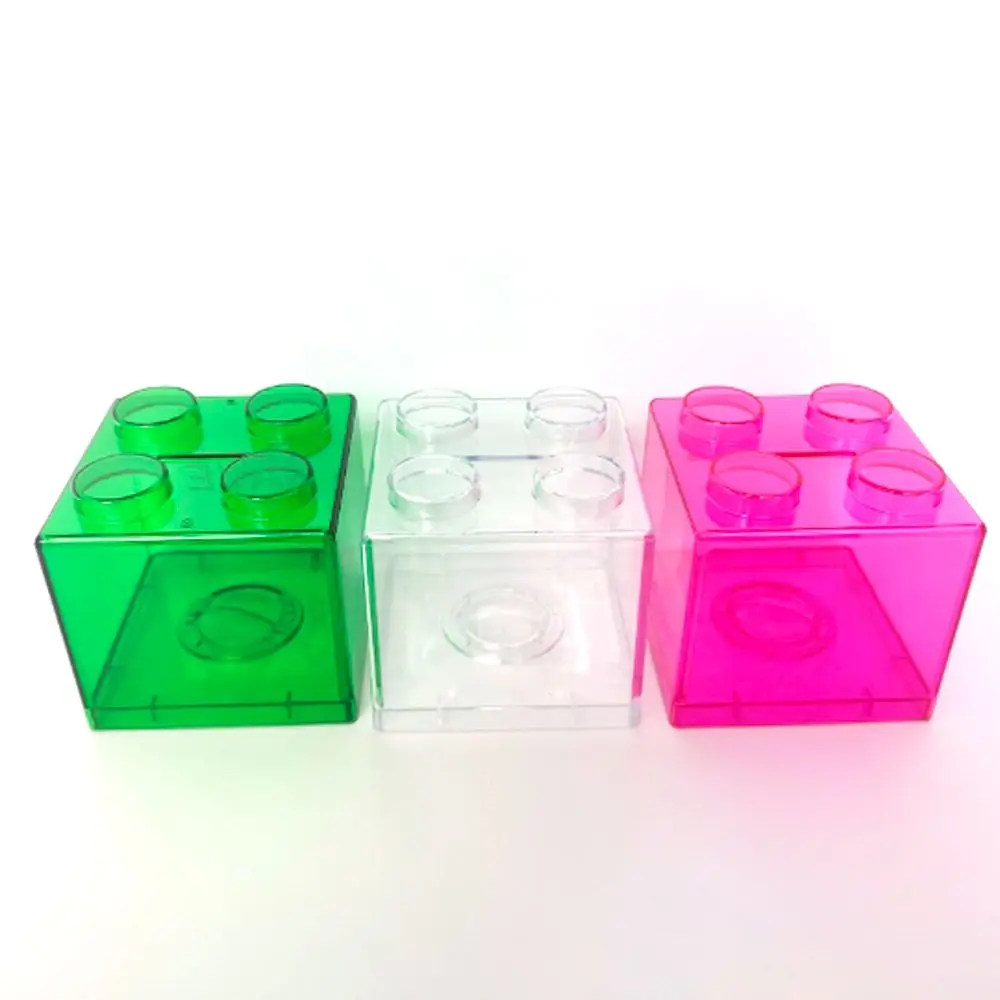 1PC Creative Money Box Building Block Saving Box Transparent Plastic Blocks Coin Storage Case Kid Gift Change Boxes Home Decor