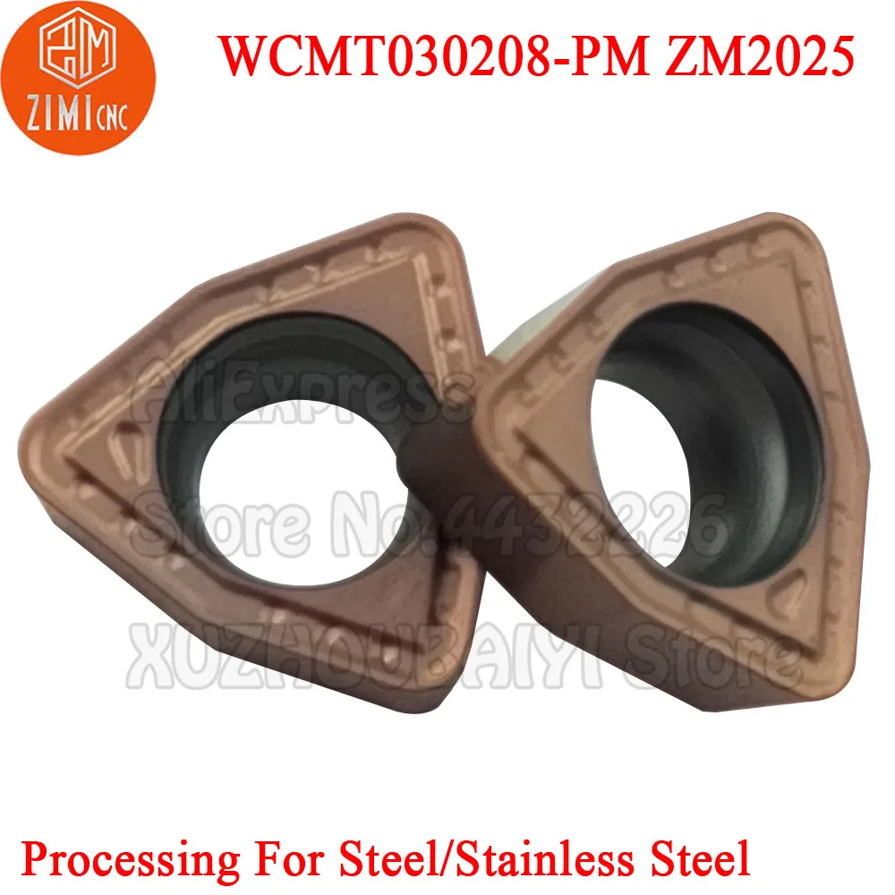 

10pcs WCMT030208-PM ZM2025 WCMT030208 PM WCMT 030208 Carbide U Drill Inserts Indexable Turning Tools Cutter Lathe U-Drill Blade