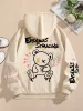 Street Women Sweatshirts Endless Struggle Graffiti Bear Printed Hoodies Crewneck Loose Pullover Fleece Warm Female Tops Clothes 1