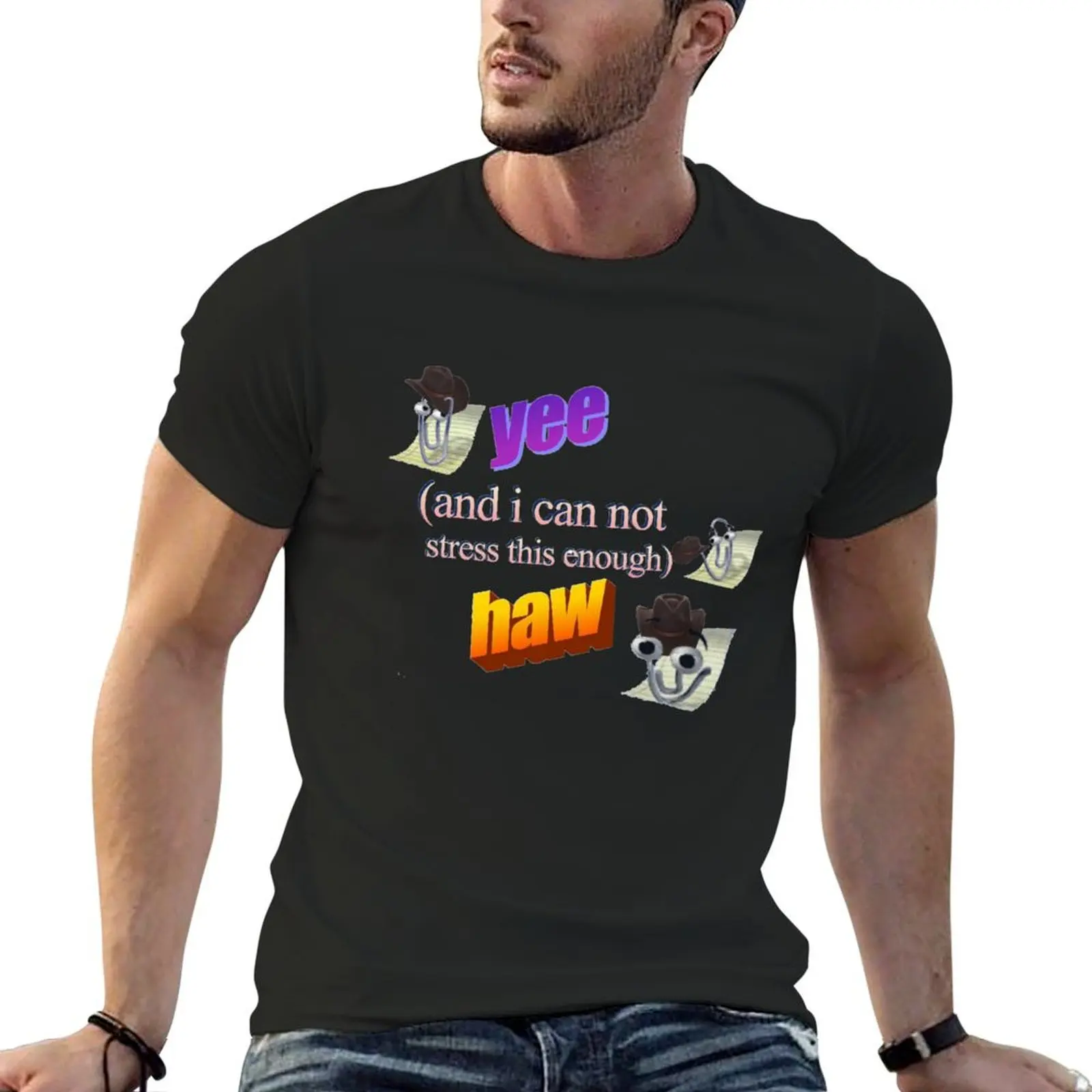 

Yee (And I Can Not Stress This Enough) Haw T-Shirt basketball graphic tees cute tops summer tops blacks workout shirts for men