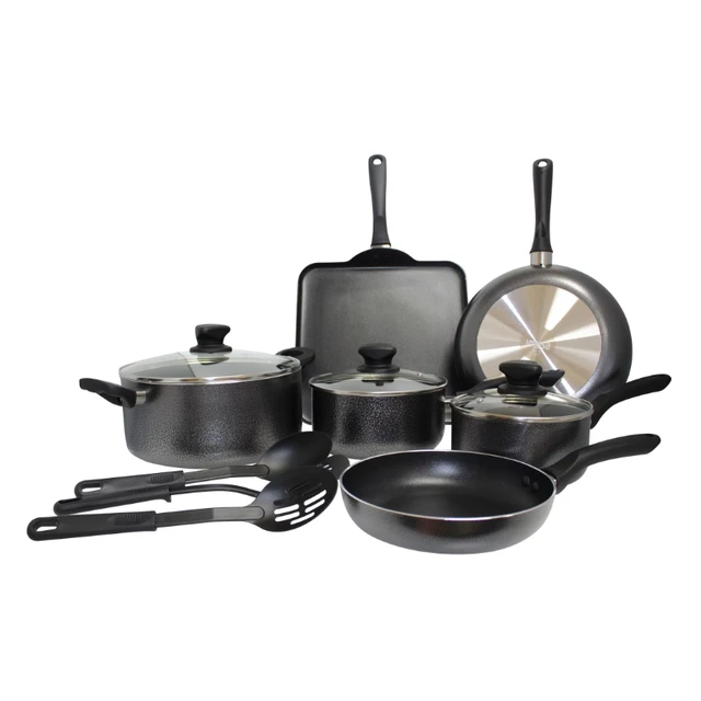 IMUSA USA Charcoal Nonstick Saute Pan 8-inch, Black