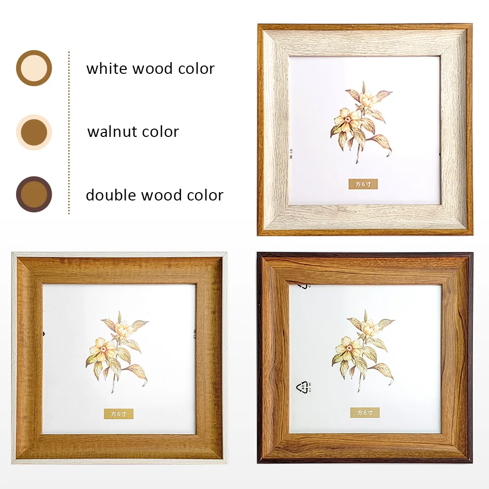 5/6 Inch Nordic Square Photo Frame Setting Cross Stitch Frame Square Resin Photo Picture Wall Hanging photo frame