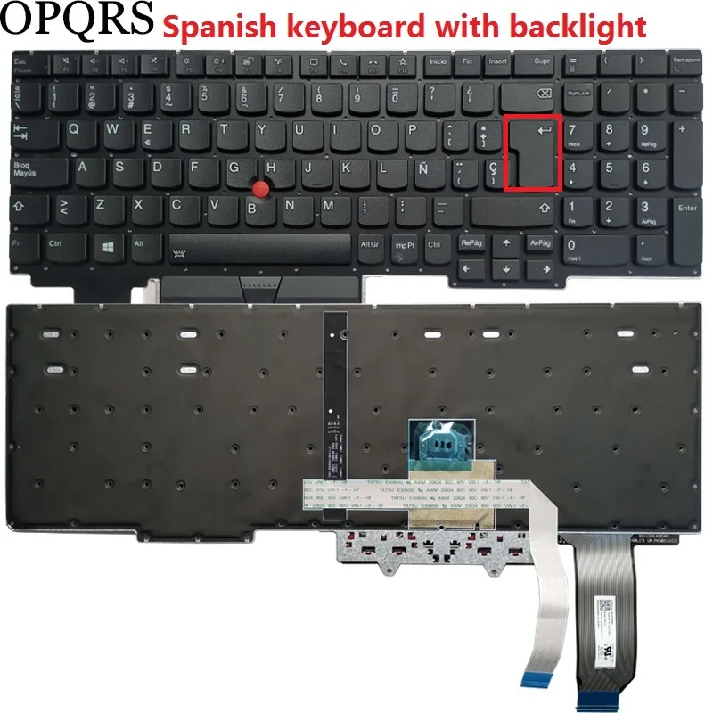 para Lenovo Thinkpad E15 Gen tipo 20t8 20t9 20td 20te Eua Latin la Espanhol sp Francês fr Azerty Teclado do Portátil Novo - Imagem 5