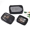 Women Fashion Makeup Bag Women Solid Color Zipper Cosmetic Bag Mesh Transparent Casual Travel Portable Mini Wash Storage Bags 4