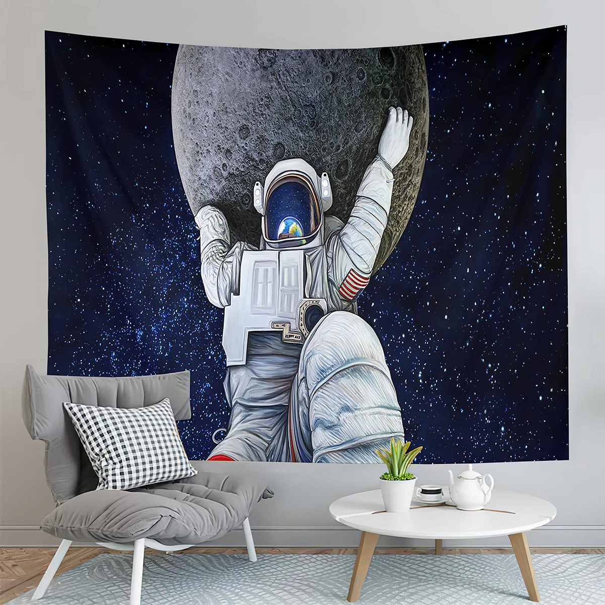 

Забавный женский гобелен в космическом стиле, подвесное декоративное одеяло для дома, гостиной, спальни