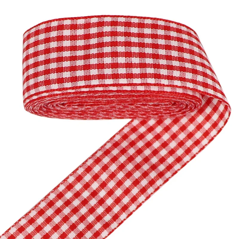 Ribbon Decoration Ribbon Supplies Christmas Ribbon Wrapping Ribbon Plaid Ribbon Grid Printed Ribbon Tape For Wedding Christmas Decorations DIY Handmade Gift Wrapping Accessories 10/25/38mm