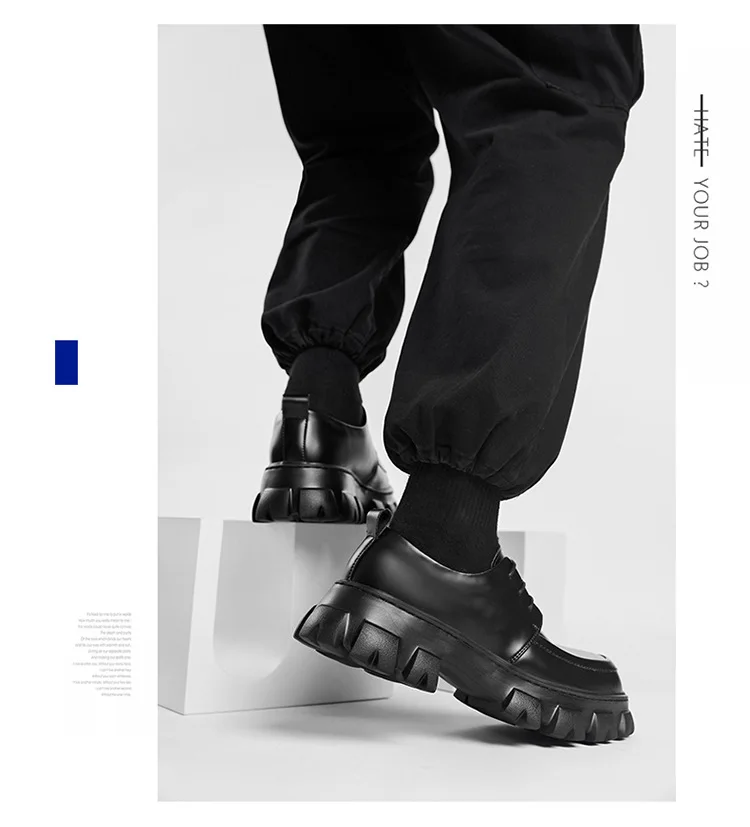 靴 High Sole Leather Shoes Casual Leather Shoes Man Men High Sole Platform japan