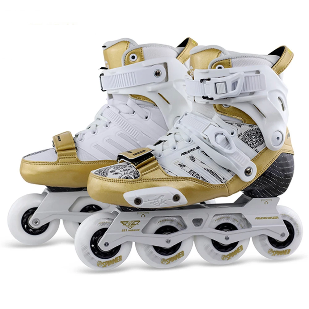 Original Powerslide EVO Hardcore Urban Carbon Fiber Inline Skates Street Adult Roller Skating Shoes Free Skating Patines