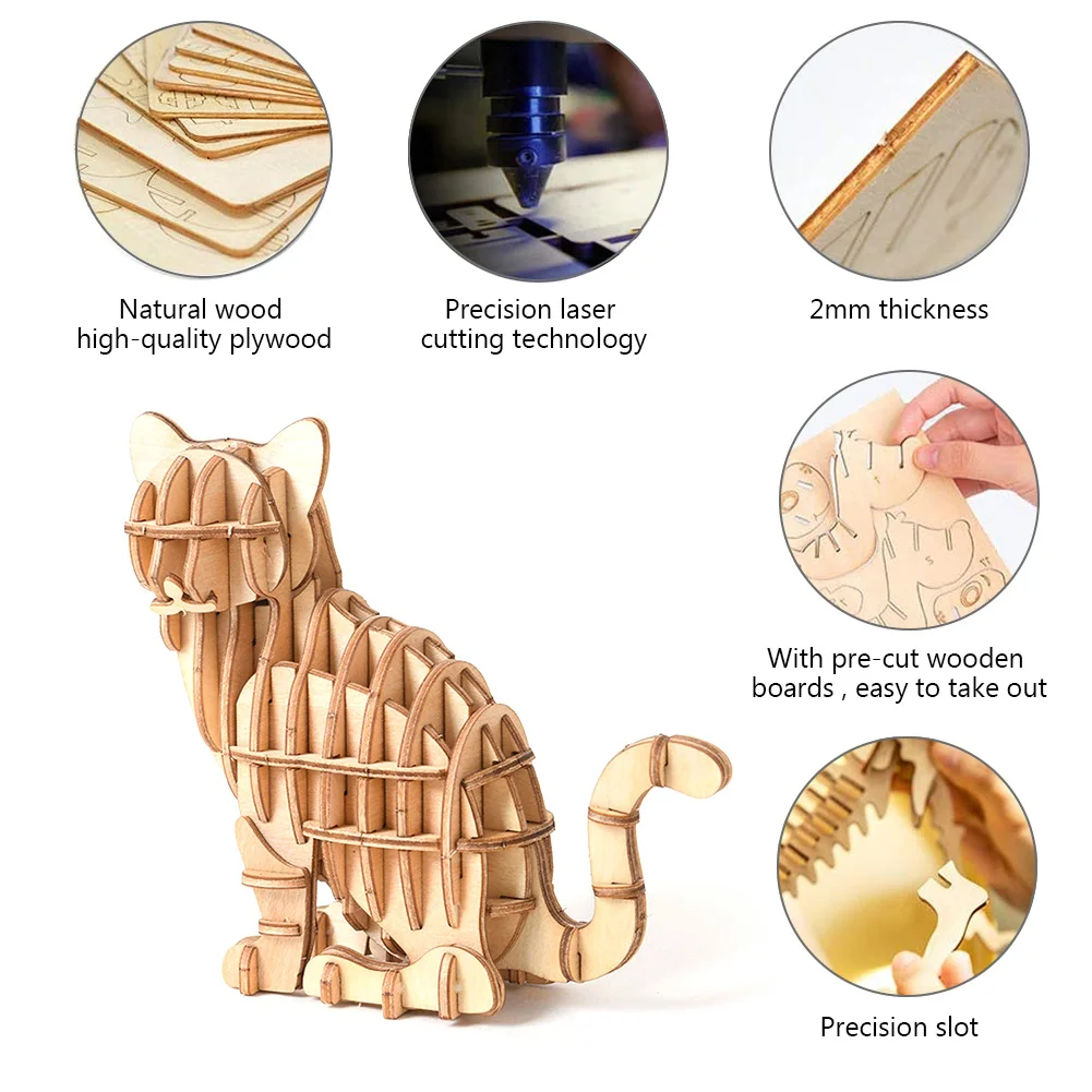3D Wooden Puzzle Toys 6