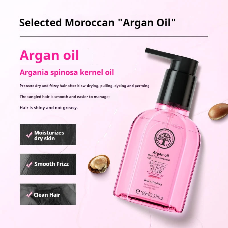 Cherry Blossoms Hair Essence Oil Moisturizer Brightening Smooth Nourishing Repair Damaged Hair Dry Split Ends LAIKOU 100ml