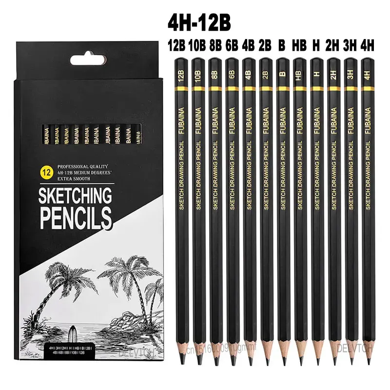 Marie's Sketch Graphite Pencil Cases Set Charcoal School Students Painting  Tool Artist Beginners Drawing Stationery Art Supplies - Wooden Lead Pencils  - AliExpress