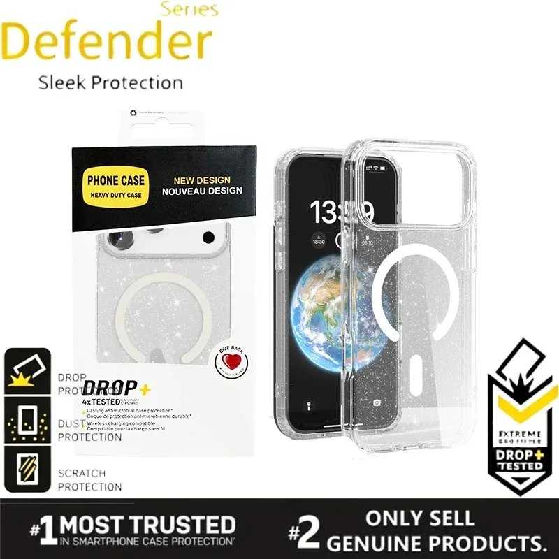 Transparent Flash Military Grade Defender Armor Case - Anti-Drop Back Cover