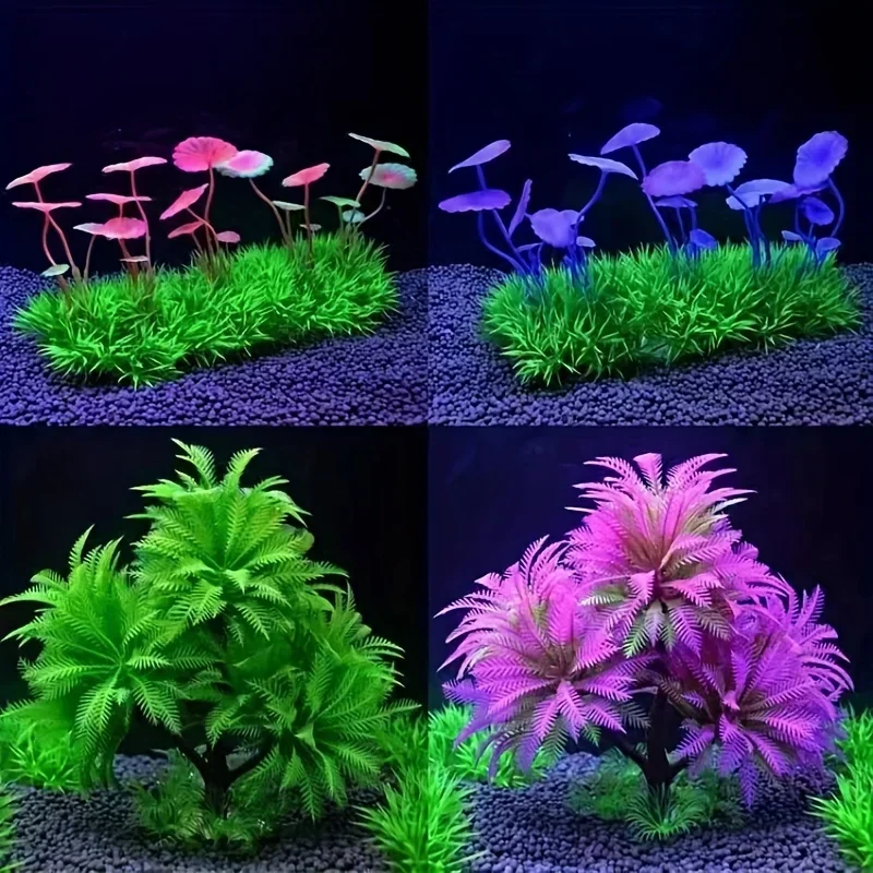 Aquarium Plastic Coconut Tree Simulation Seaweed Artificial Aquatic Plants Easy Maintain Safe Hydroponic Landscape Decoration artificial plants fish tank ornaments fish tank decorations aquarium ornaments artificial aquarium plants mini landscape ornaments