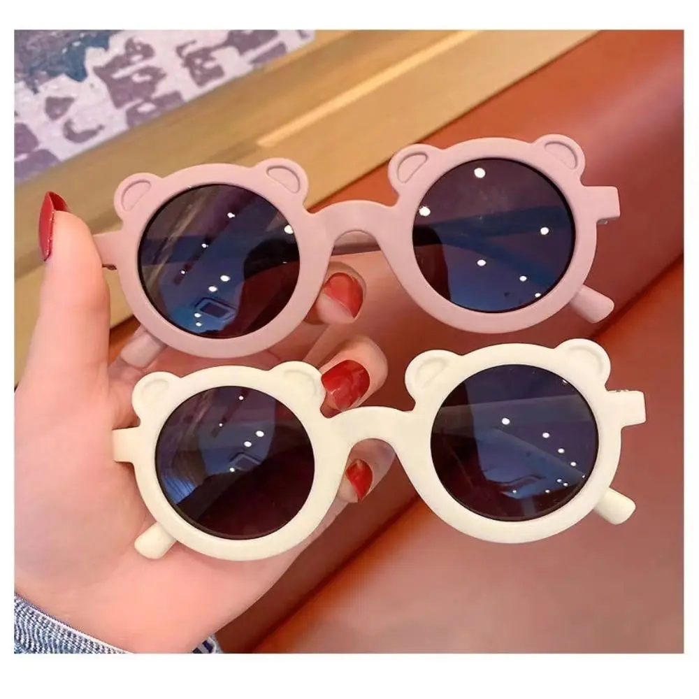 Lovely Little Bear Children Sunglasses for Boy Girl Round Frame Sun Protection UV400 Shades Ins Fashion Sports Kids Eyewear children sunglasses kids sunglasses fashion sunglasses