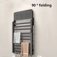 ราวแขวนผ้าอลูมิเนียมอัลลอยด์ ราวแขวนผ้าไฟฟ้าอัจฉริยะ พับได้ ปรับอุณหภูมิได้ ชั้นวางของ อุปกรณ์ห้องน้ำ 3