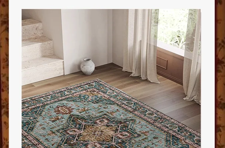 Retro Persian Type Rug Bohemian Living Room Decorative Carpet Comfortable Soft Bedroom Rug Non Slip Machine Washable Carpets 양탄자