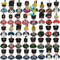 Kids Building Blocks Juguetes Medieval Napoleonic Wars Military WW2 Mini Dolls Soldier Gun Mini Officer Knights Model Toys 2