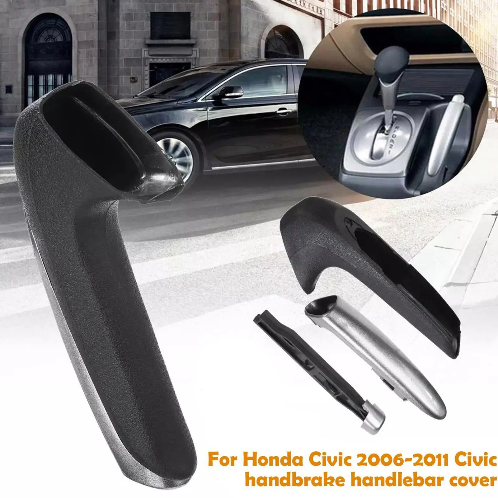 Car Interior Parking Hand Brake Handle Lever Grip Cover for Honda Civic 2006-2011 M4I1 hand brake cover
