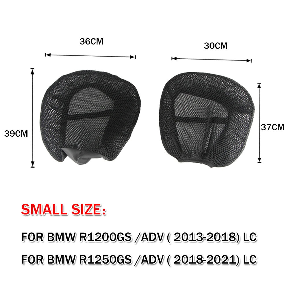 미끄럼 방지 3D 오토바이 쿠션 안장 메쉬 시트 프로텍터 커버, BMW R1200GS LC 어드벤처 2013-2017 2018 R 1200 GS R1200 ADV