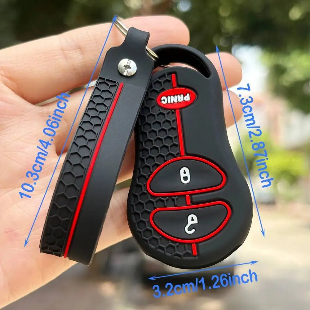 Premium Key Fob Protector with Caps for Chrysler, Jeep, and Dodge