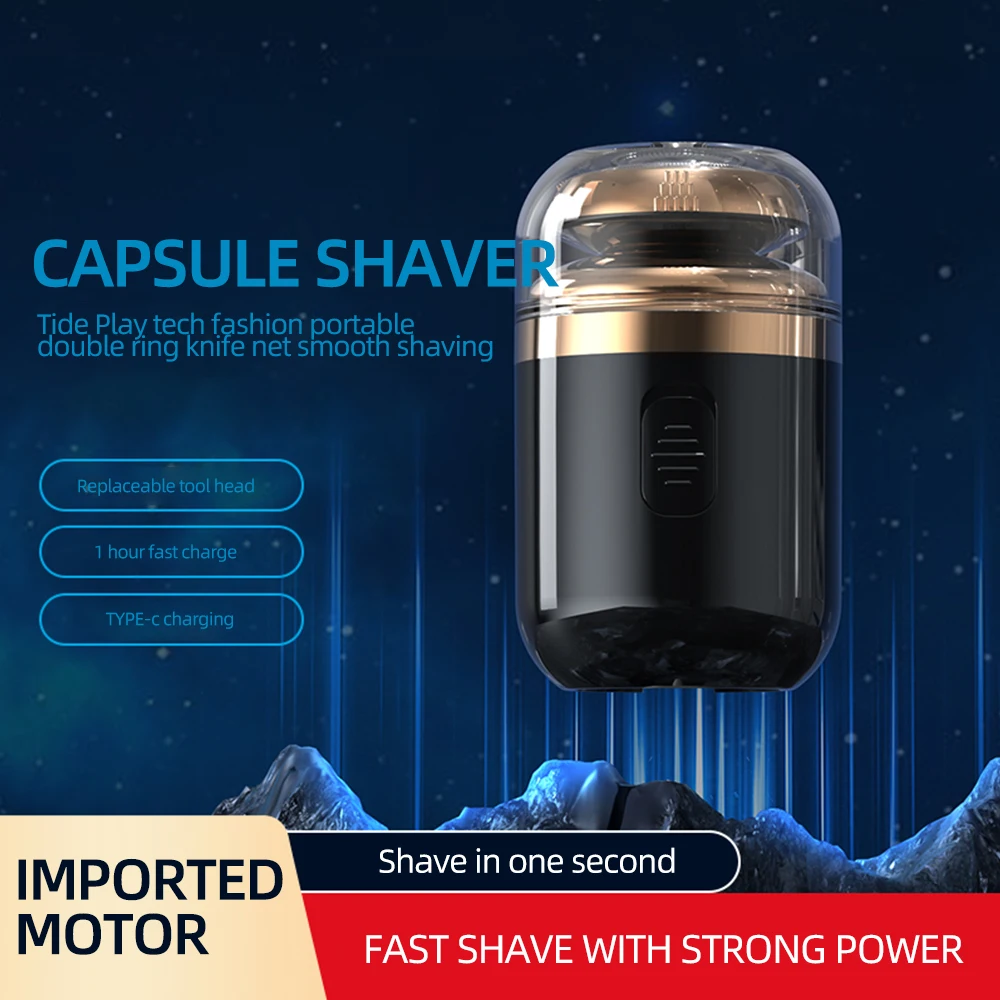 2 in 1 Electric Shaver Mini Painless Trimmers Portable Razor For Men Washable Man Pocket Size Wet Dry Double Use Men Beard Razor 2 5hp 52ccc 43cc gasoline gas power 2 stroke portable trimmer head brush cutter weed trimmers with metal cutting