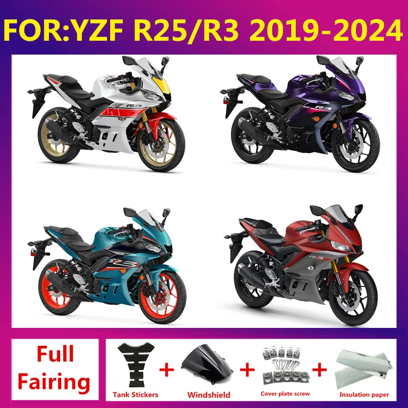 

Motorcycle full Fairing body kit fit for Yamaha R3 19-23 R25 2019 2020 2021 2022 2023 bodywork Injection mold Fairings kits zxmt