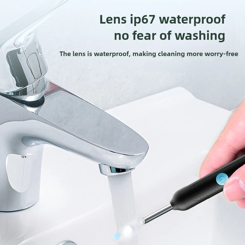 새로운 스마트 비주얼 이어 스틱 흑백 검 이경 내시경 왁스 제거 도구 Earpick 미니 카메라 건강 관리 귀 청소기