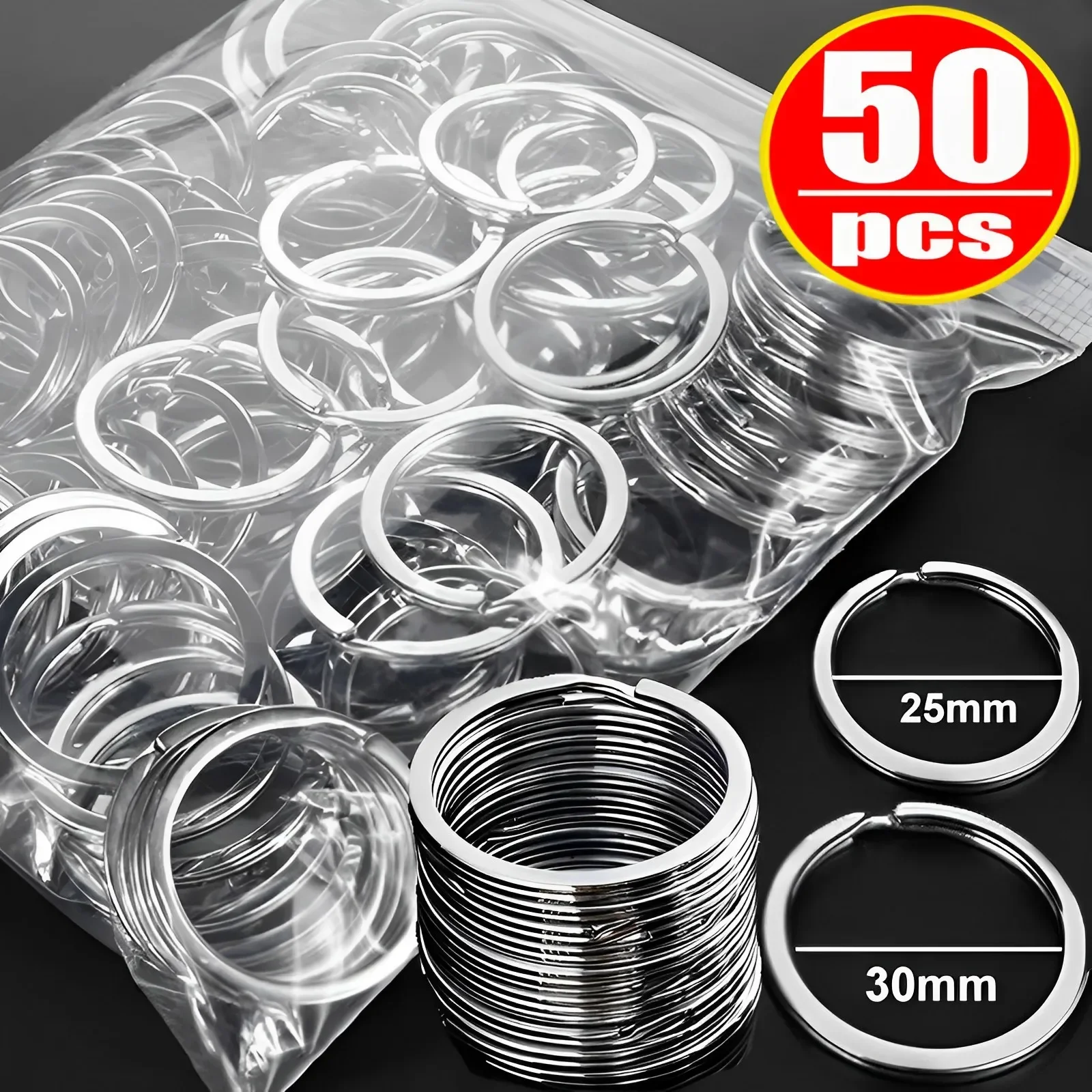 Anillas para Llaveros,Llaveros de Metal Dividido,Anillas Llaveros,Llaveros  Redondos,Argollas para Llaveros,Llaveros con Cadena,Llaveros Separables  para DIY Llaves Colgantes Bisutería ( 25 Pares ) : : Hogar y cocina