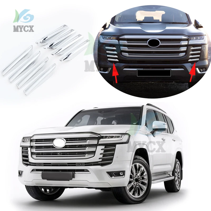 

For Toyota Land Cruiser 300 Lc300 2022 2023 Front Grille Exterior Accessories Bumper Decoration Chrome Body Kit Tuning VXR GXR