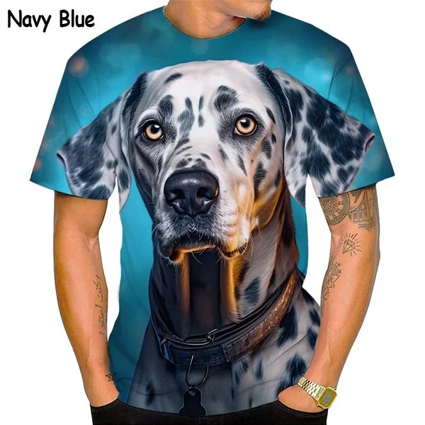 New Summer Men Kids 3D Printed Funny Dog T-Shirt Fashion Tops Tees Male Vintage Short Sleeve Clothing Casual Stylish Streetwear