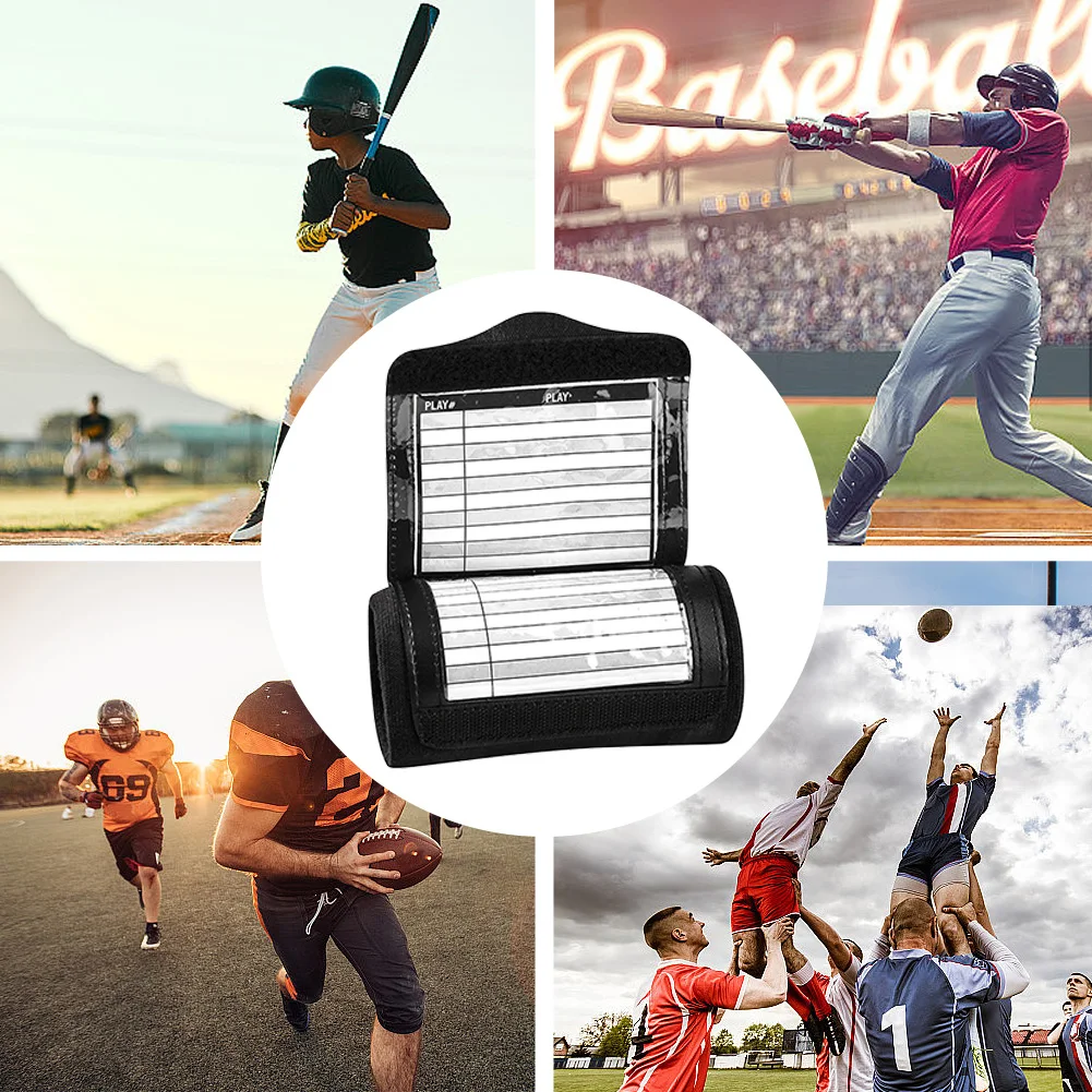 Football Play Wristbands Wrist Coach QB Wristband Quarterback Playbook Wristband for Football Baseball Softball for Signs