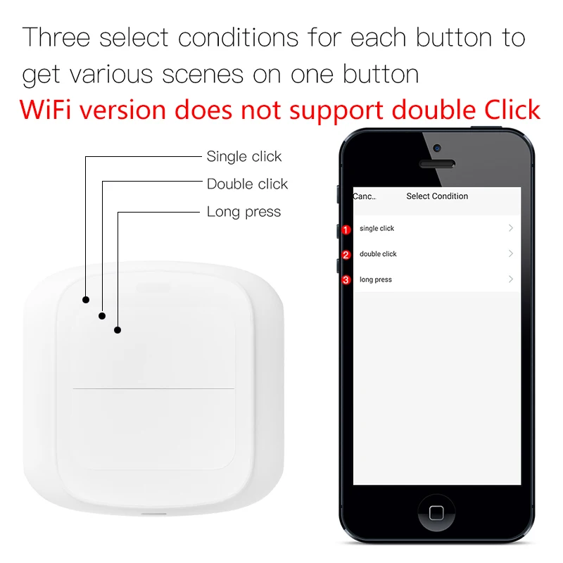 MOES Tuya ZigBee Smart Knob Switch, Draadloze Scene Switch Button Controller, Automatisering Scenario, Werkt met Tuya ZigBee Gateway, Batterij aangedreven (batterij niet inbegrepen