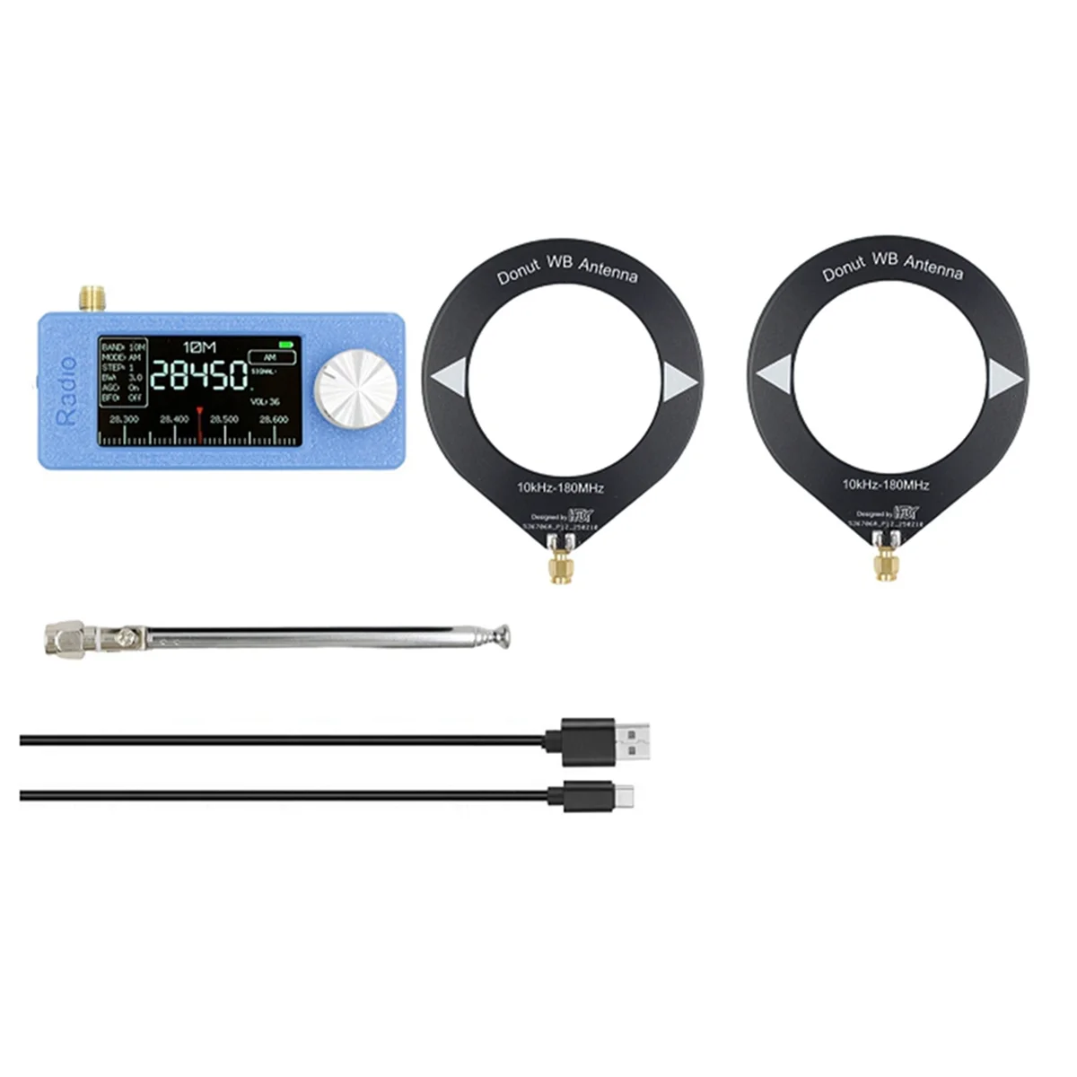SEMOIC SI4732 10Khz-180Mhz Portable Radio LSB USB AM FM Pocket Mini Radio SMA Interface All Band Receiver