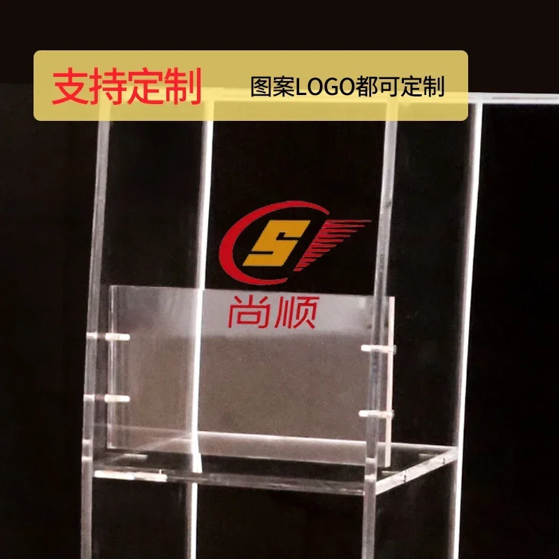 Simple Transparent Acrylic Church Podium Welcoming Platform Podium Table Consultation Reception Desk Shopping Speaking Platform